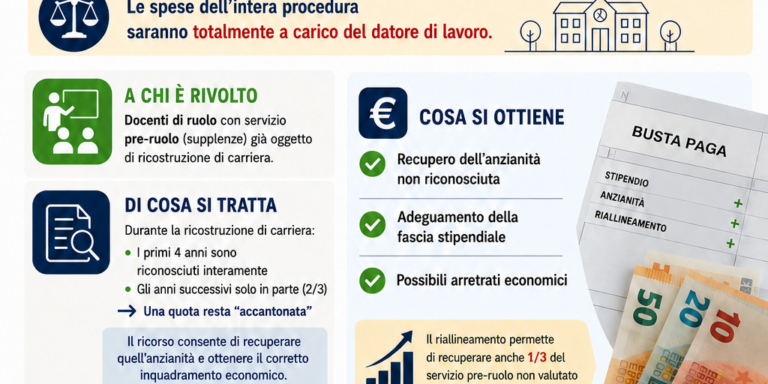 Riallineamento carriera docenti